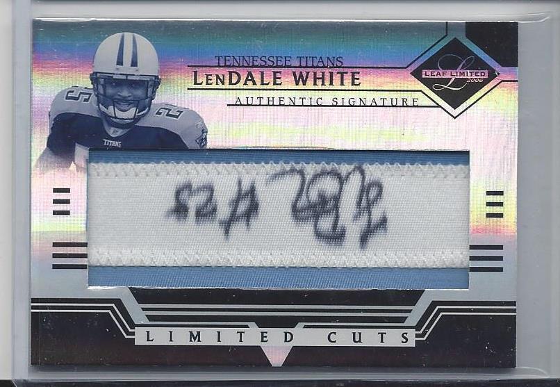 LENDALE WHITE 2006 LEAF LIMITED CUTS JUMBO 2 COLOR PATCH UPSIDE DOWN AUTO RC /30