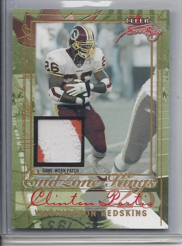 CLINTON PORTIS 2004 SWEET SIGS END ZONE KINGS 2 COLOR REDSKINS PATCH #D 24/50