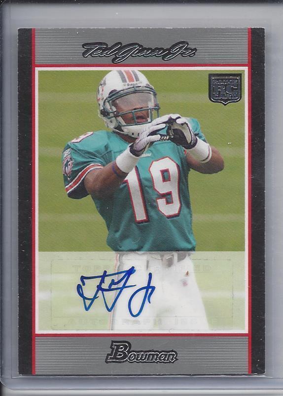 TED GINN JR. 2007 BOWMAN SILVER BASE AUTO RC #D 167/199