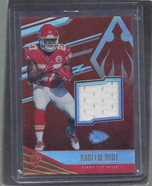 KAREEM HUNT 2017 PANINI PHOENIX CHIEFS ROOKIE JERSEY RC #D 43/79