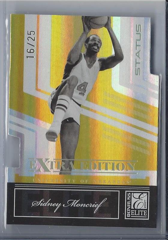 SIDNEY MONCRIEF 2007 DONRUSS ELITE EXTRA EDITION GOLD STATUS DIE CUT #D 16/25