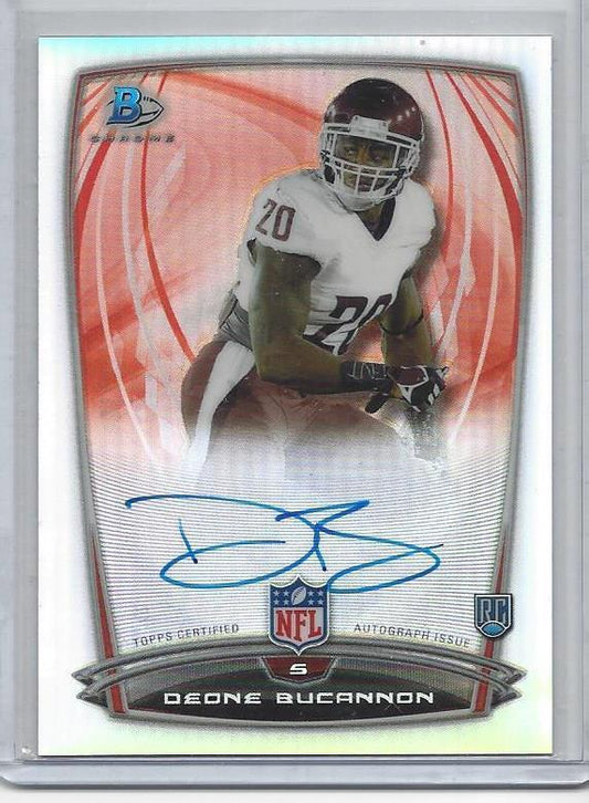 DEONE BUCANNON 2014 BOWMAN CHROME REFRACTOR CARDINALS ON CARD AUTO RC #45
