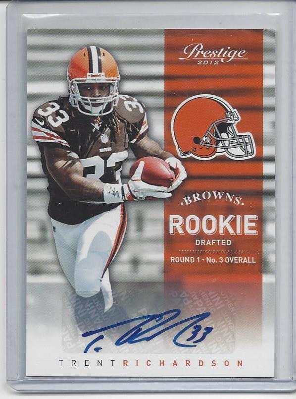 TRENT RICHARDSON 2012 PRESTIGE ROOKIE AUTO RC #D 272/299