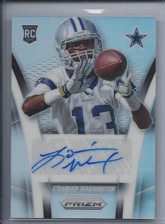 L'DAMIAN WASHINGTON 2014 PANINI PRIZM REFRACTOR PRIZMS AUTO RC #D 80/350