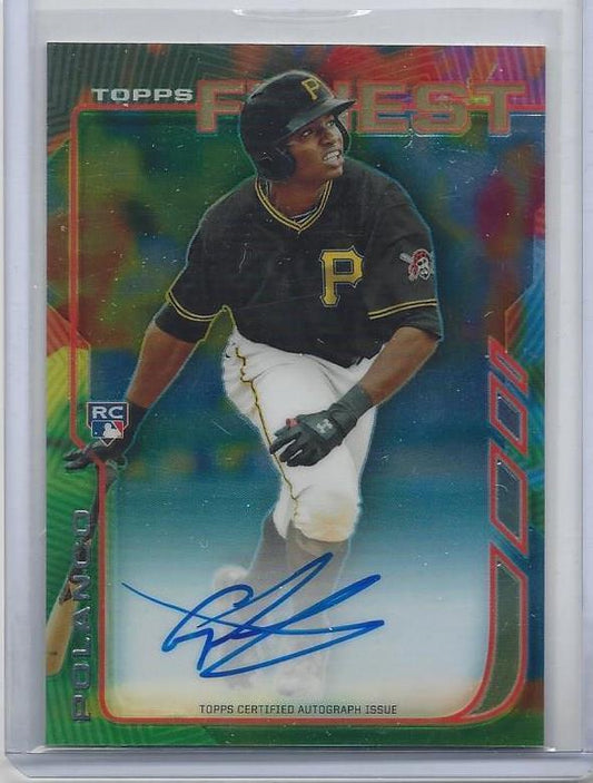 GREGORY POLANCO 2014 TOPPS FINEST PIRATES ON CARD AUTO RC