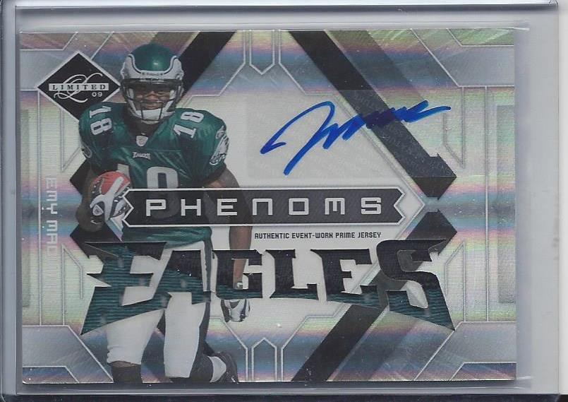 JEREMY MACLIN 2009 LIMITED PHENOMS JUMBO 2 COLOR EAGLES PATCH AUTO RC #D 7/149