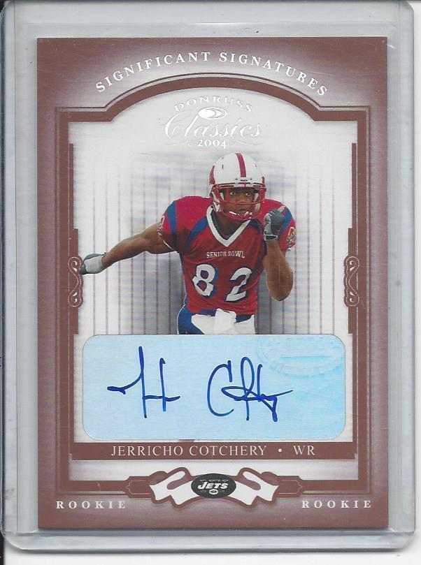 JERICHO COTCHERY 2004 DONRUSS CLASSICS SIGNIFICANT SIGNATURES BLUE AUTO RC #185