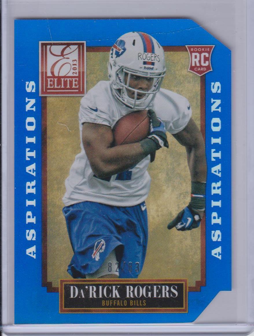 DA'RICK ROGERS 2013 ELITE ASPIRATIONS BLUE DIE CUT COLTS RC #D 82/83