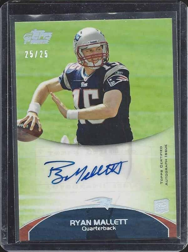 RYAN MALLETT 2011 TOPPS PRIME RAINBOW HOLOFOIL AUTO RC #D 25/25