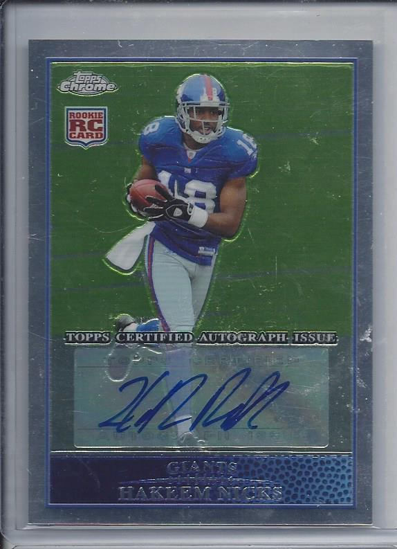 HAKEEM NICKS 2009 TOPPS CHROME GIANTS AUTO RC #115