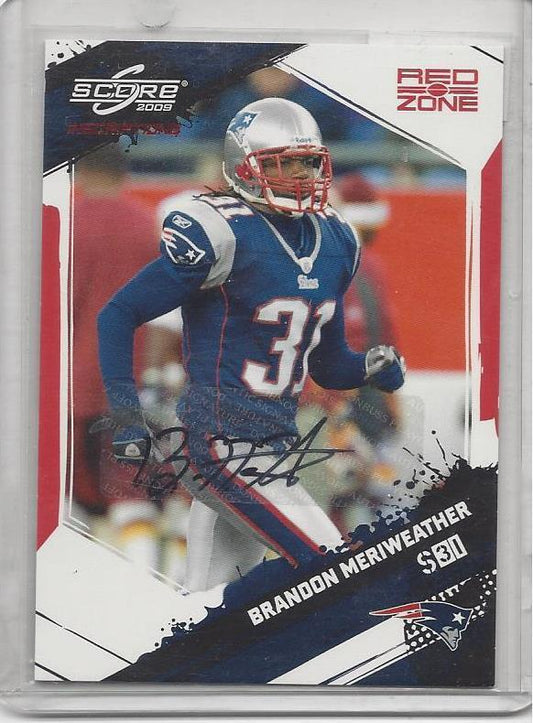 BRANDON MERIWEATHER 2009 SCORE INSCRIPTIONS RED ZONE AUTO #D 26/30
