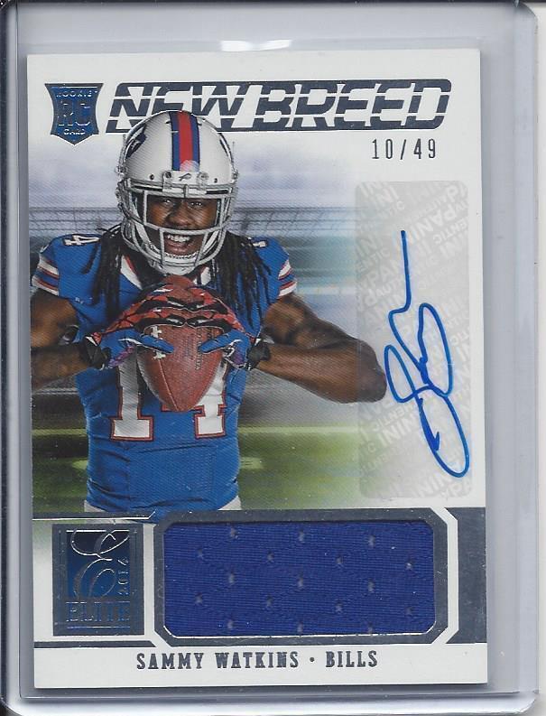 SAMMY WATKINS 2014 ELITE NEW BREED ROOKIE JERSEY AUTO RC #D 10/49