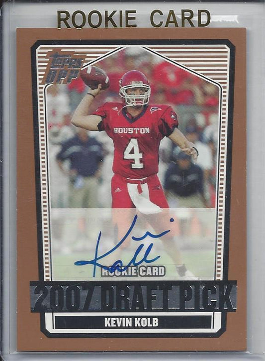 KEVIN KOLB 2007 TOPPS DPP DRAFT PICK AUTO RC #D 26/100