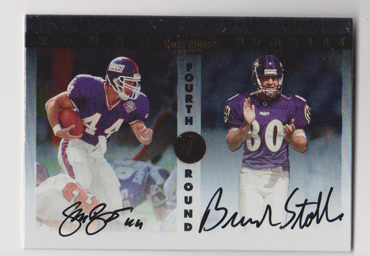 BRANDON STOKLEY SEAN BENNETT 1999 CONTENDERS SSD ROUND NUMBERS DUAL AUTO RC