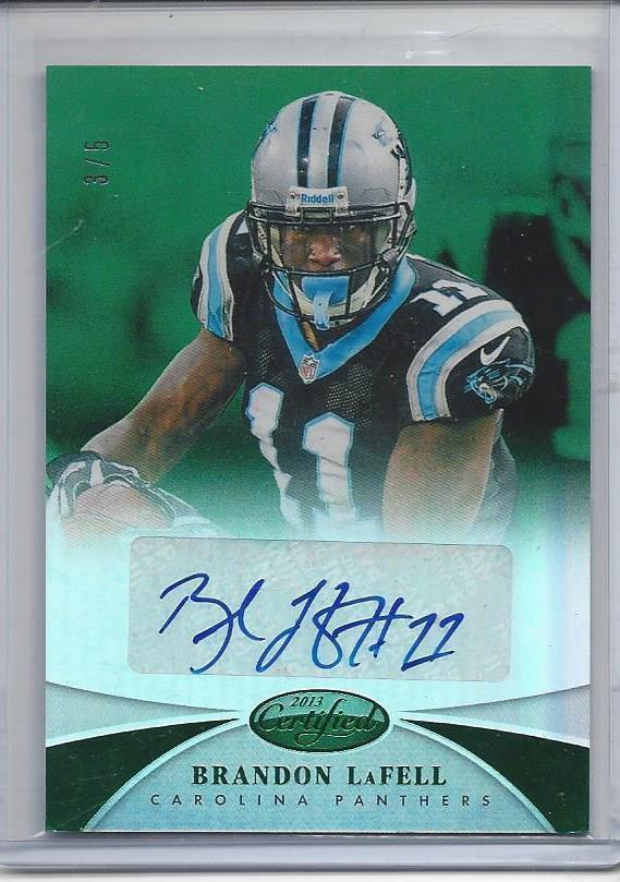 BRANDON LAFELL 2013 CERTIFIED EMERALD GREEN AUTO #D 3/5