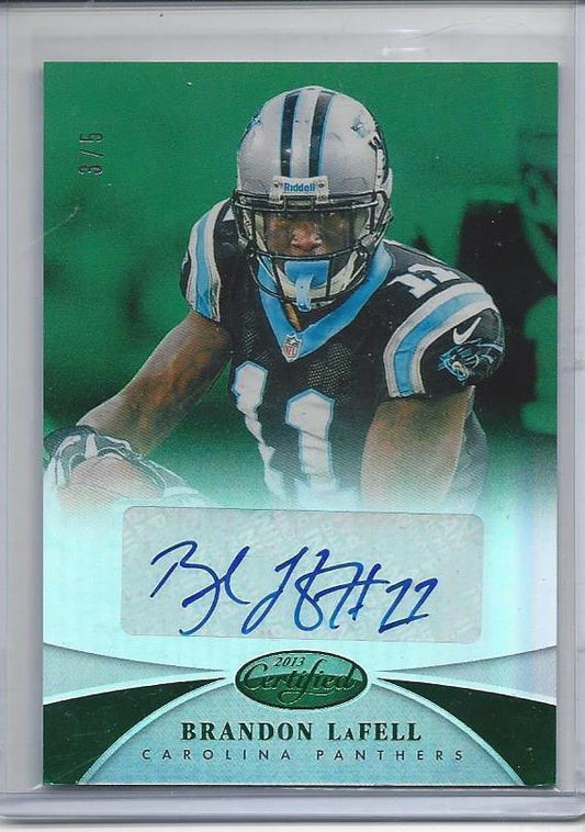 BRANDON LAFELL 2013 CERTIFIED EMERALD GREEN AUTO #D 3/5