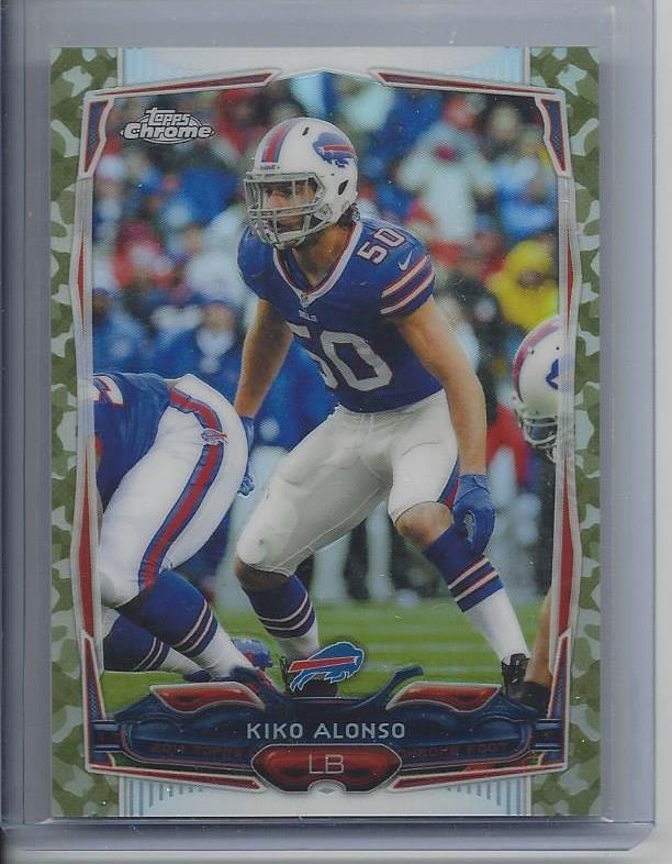 1/1 KIKO ALONSO 2014 TOPPS CHROME CAMO REFRACTOR #D 50/499 (HIS JERSEY #50!!!)
