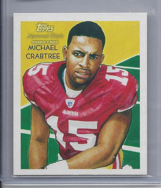 MICHAEL CRABTREE 2009 TOPPS NATIONAL CHICLE MINI RC #D 24/25