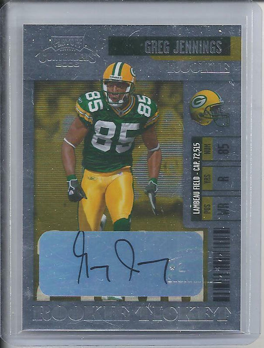 GREG JENNINGS 2006 PLAYOFF CONTENDERS ROOKIE TICKET TRUE RC AUTO #168