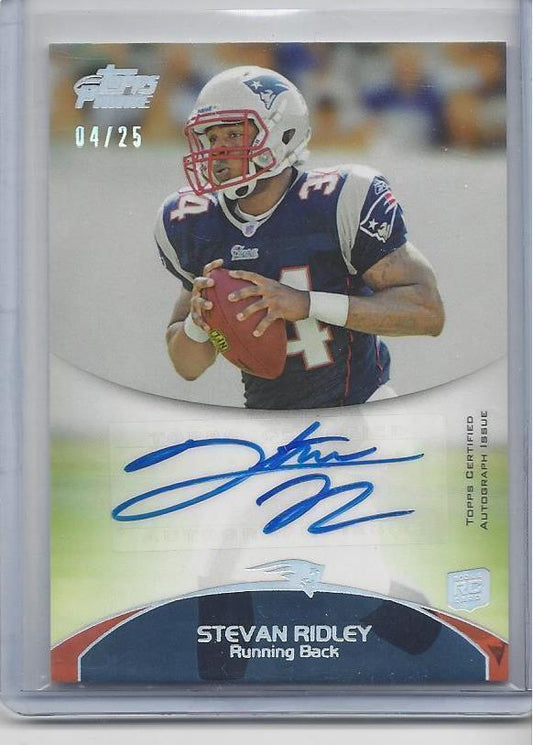 STEVAN RIDLEY 2011 TOPPS PRIME RAINBOW PLATINUM AUTO RC #D 4/25