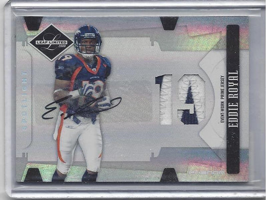 EDDIE ROYAL 2008 LEAF LIMITED SPOTLIGHT PHENOM NAMEPLATE PATCH AUTO RC #D 33/49