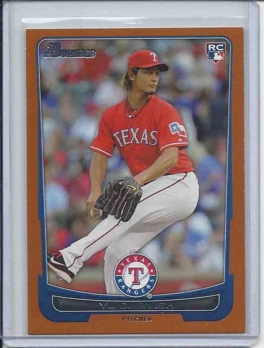 YU DARVISH 2012 BOWMAN ORANGE BORDER RANGERS RC #D 127/250