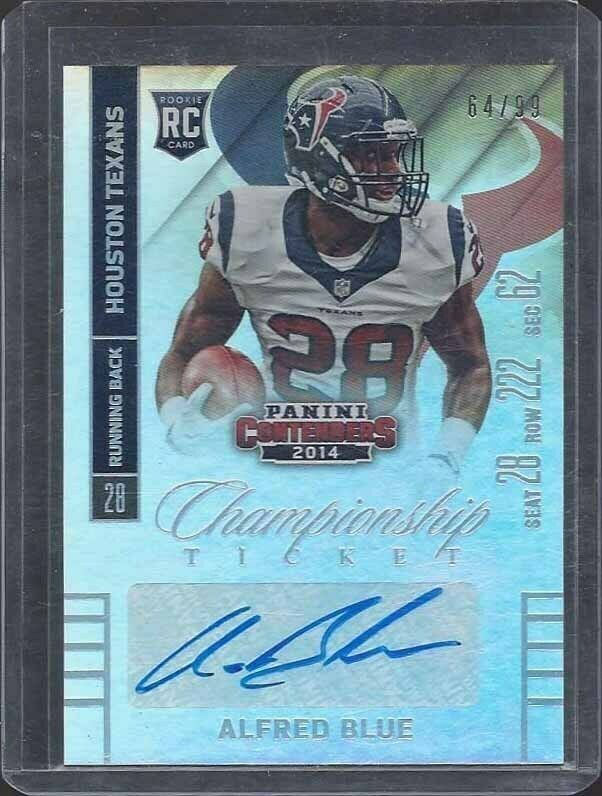 ALFRED BLUE 2014 CONTENDERS CHAMPIONSHIP TICKET VARIATION AUTO RC #D /99
