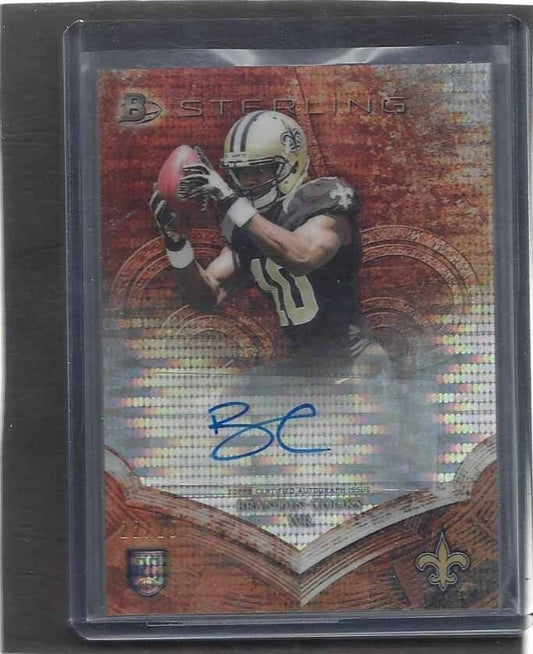 BRANDIN COOKS 2014 BOWMAN STERLING COPPER PULSAR REFRACTOR ROOKIE AUTO RC #D /25