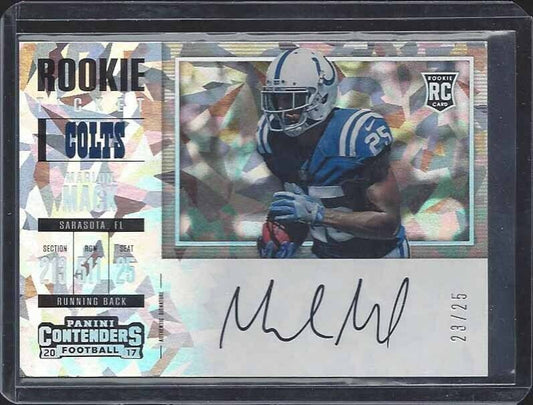 MARLON MACK 2017 CONTENDERS CRACKED ICE VARIATION ON CARD AUTO RC #D 23/25
