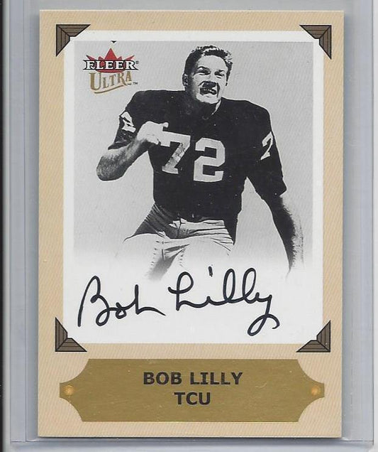 BOB LILLY 2001 FLEER ULTRA COLLEGE GREATS PREVIEW SP RARE ON CARD AUTO