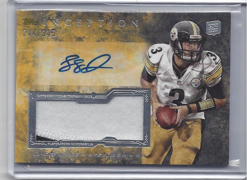LANDRY JONES 2013 TOPPS INCEPTION 2 COLOR RPA PATCH AUTO RC #D /345