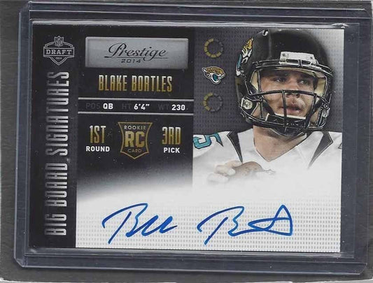BLAKE BORTLES 2014 PRESTIGE BIG BOARD ON CARD JAGUARS ROOKIE AUTO RC #3