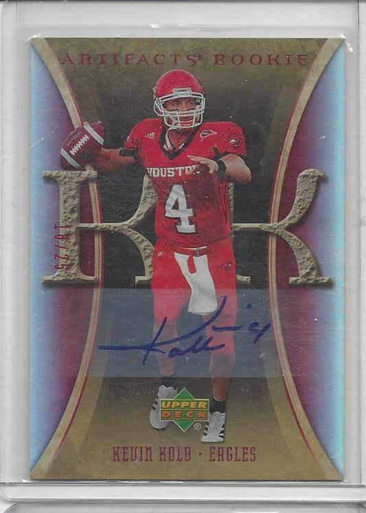 KEVIN KOLB 2007 UPPER DECK ARTIFACTS SUPER RARE AUTO RC #D 18/25