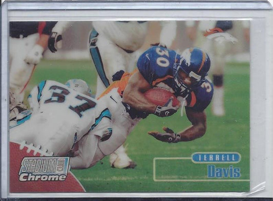 TERRELL DAVIS 1998 STADIUM CLUB CHROME REFRACTOR #15