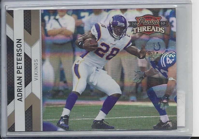 ADRIAN PETERSON 2010 PANINI THREADS GOLD HOLOFOIL #D 30/100