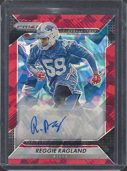 REGGIE RAGLAND 2016 PANINI PRIZM RED CRYSTAL PRIZMS ROOKIE AUTO RC #D 13/75