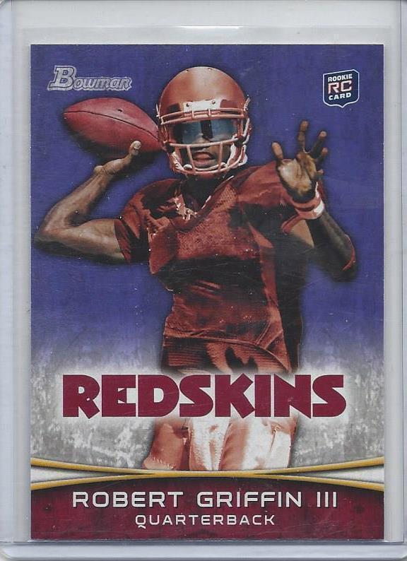 ROBERT GRIFFIN III 2012 BOWMAN PURPLE PARALLEL RC #200