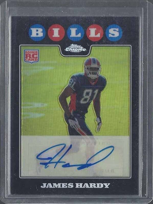 JAMES HARDY 2008 TOPPS CHROME ROOKIE REFRACTOR AUTO RC #D 22/50