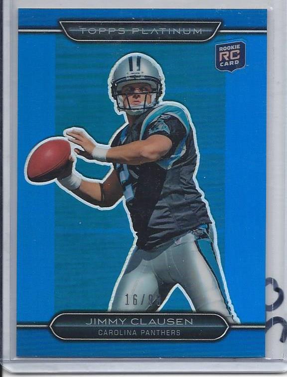 JIMMY CLAUSEN 2010 TOPPS PLATINUM BLUE REFRACTOR RC #D /99