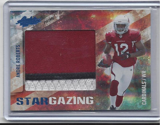 ANDRE ROBERTS 2010 ABSOLUTE STAR GAZING 3 COLOR JUMBO CARDINAL PATCH RC #D 13/15