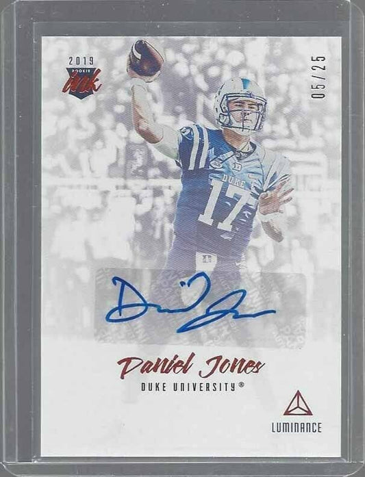 DANIEL JONES 2019 LUMINANCE COPPER ROOKIE AUTO RC #D 5/25