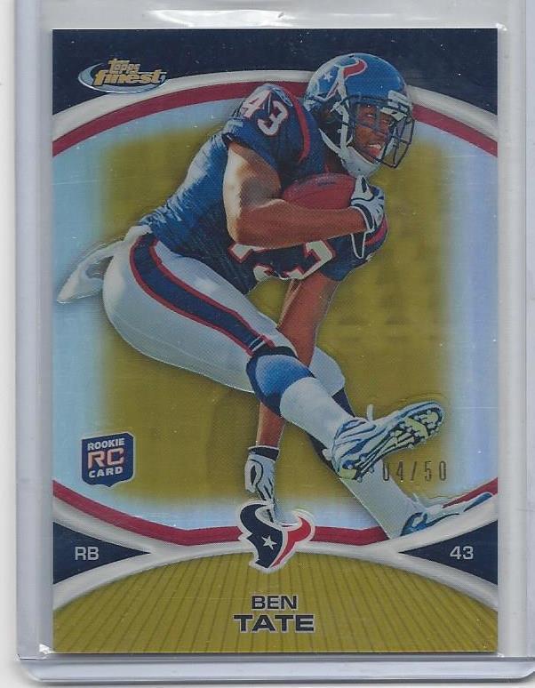 BEN TATE 2010 TOPPS FINEST GOLD REFRACTOR RC #D 4/50