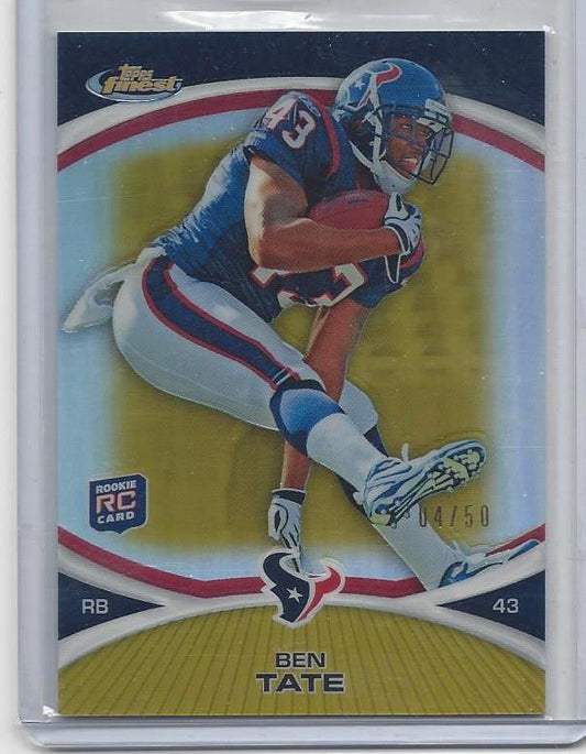 BEN TATE 2010 TOPPS FINEST GOLD REFRACTOR RC #D 4/50