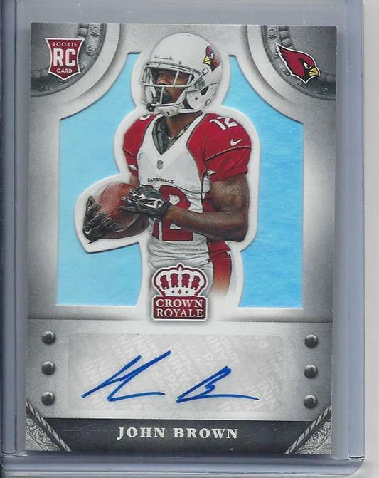 JOHN BROWN 2014 CROWN ROYALE CARDINALS ROOKIE AUTO RC #D /299