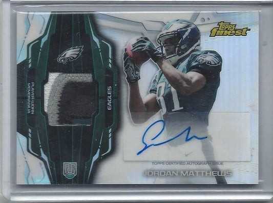 JORDAN MATTHEWS 2014 TOPPS FINEST RPA REFRACTOR EAGLES ROOKIE PATCH AUTO RC