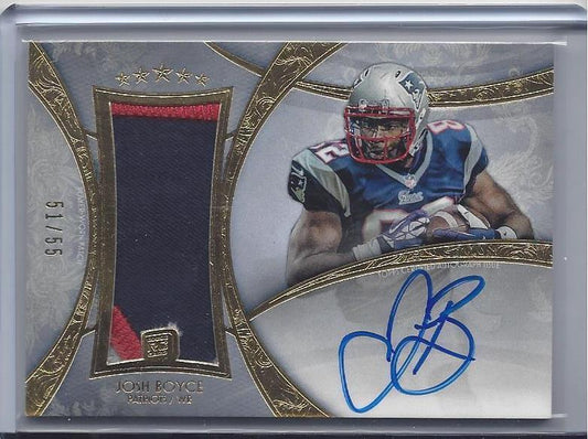 JOSH BOYCE 2013 TOPPS 5 FIVE STAR GOLD RPA 3 COLOR PATS PATCH AUTO RC #D 51/55