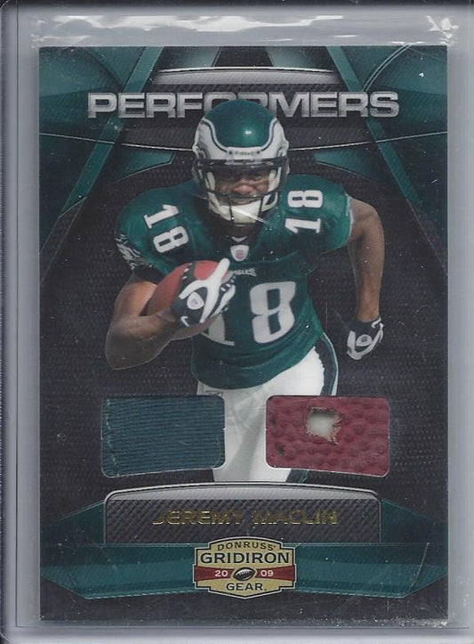 JEREMY MACLIN 2009 GRIDIRON GEAR PERFORMERS DUAL JERSEY BALL PATCH RC #D 13/100
