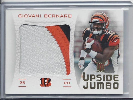 GIOVANI BERNARD 2013 MOMENTUM UPSIDE JUMBO 3 COLOR BENGALS PATCH RC #D 30/49