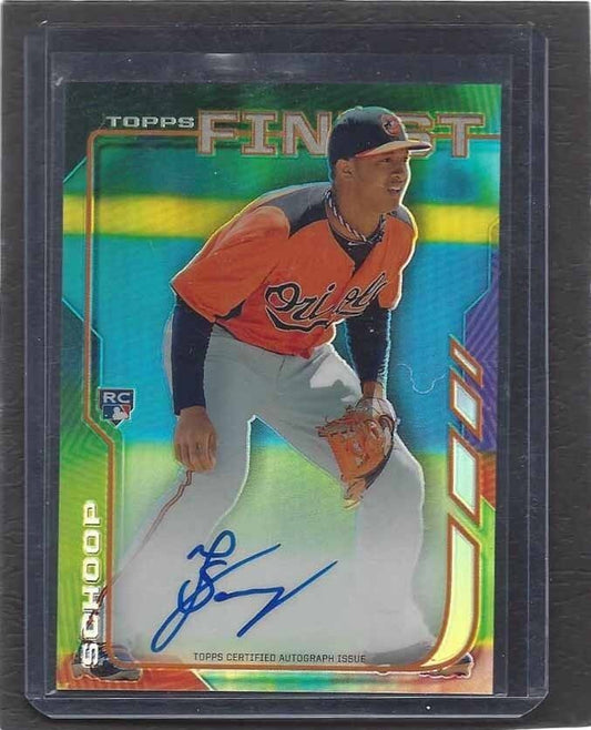 JONATHAN SCHOOP 2014 TOPPS FINEST REFRACTOR ON CARD ROOKIE AUTO RC