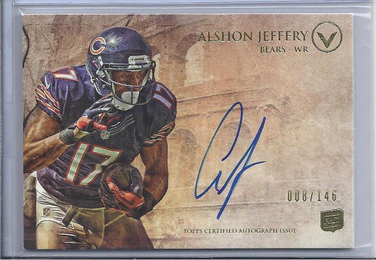 ALSHON JEFFERY 2012 TOPPS VALOR CHICAGO BEARS ON CARD AUTO RC #D 8/146